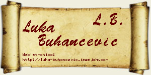Luka Buhančević vizit kartica
